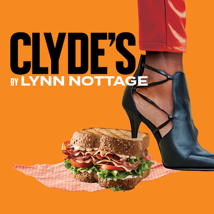 Theater poster showing a foot in a high heel going through a sandwich