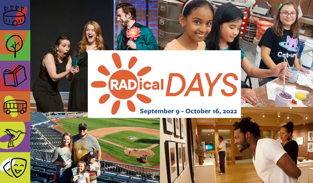 Collage of people enjoying activities at RADical Days events