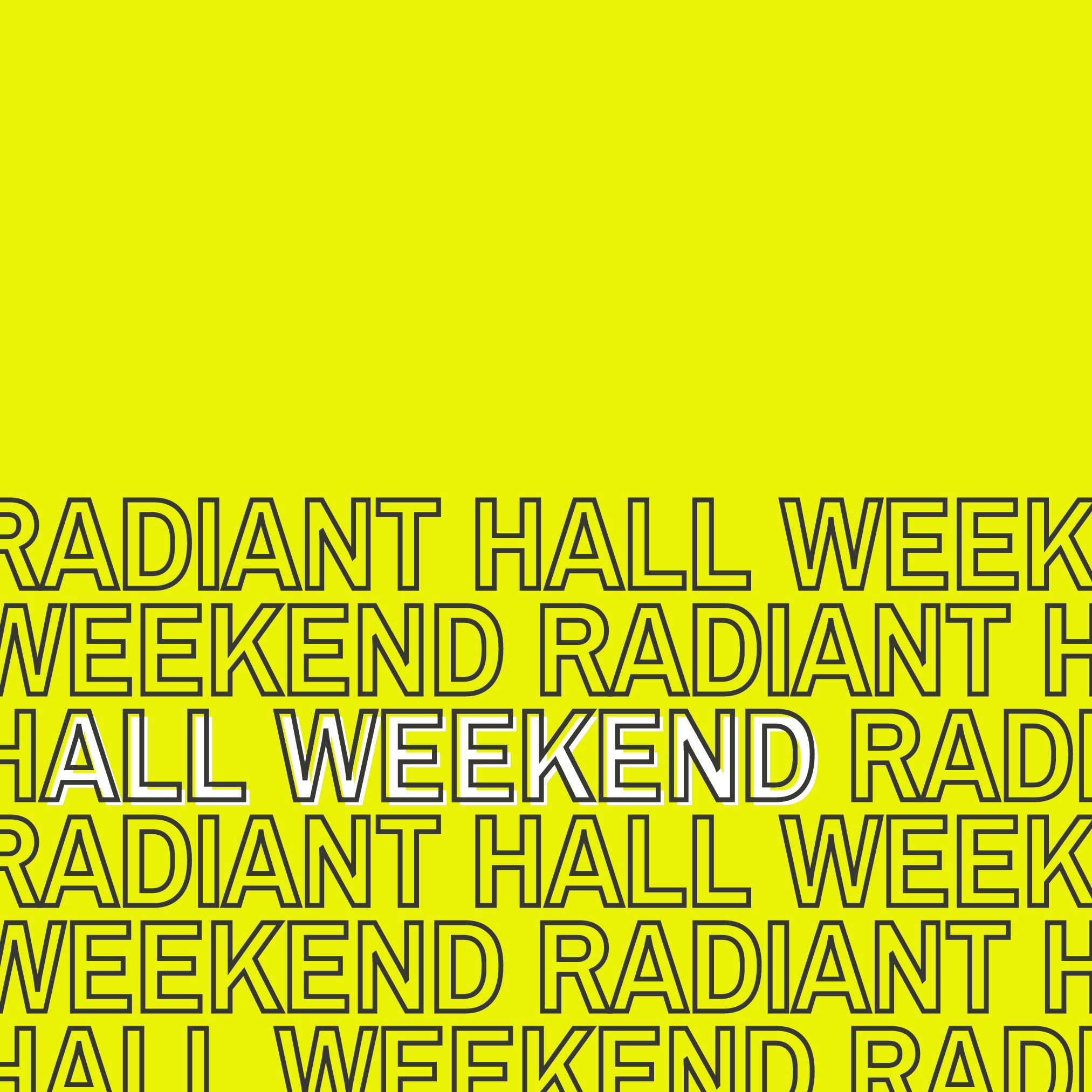 RADIANT HALL WEEKEND logo