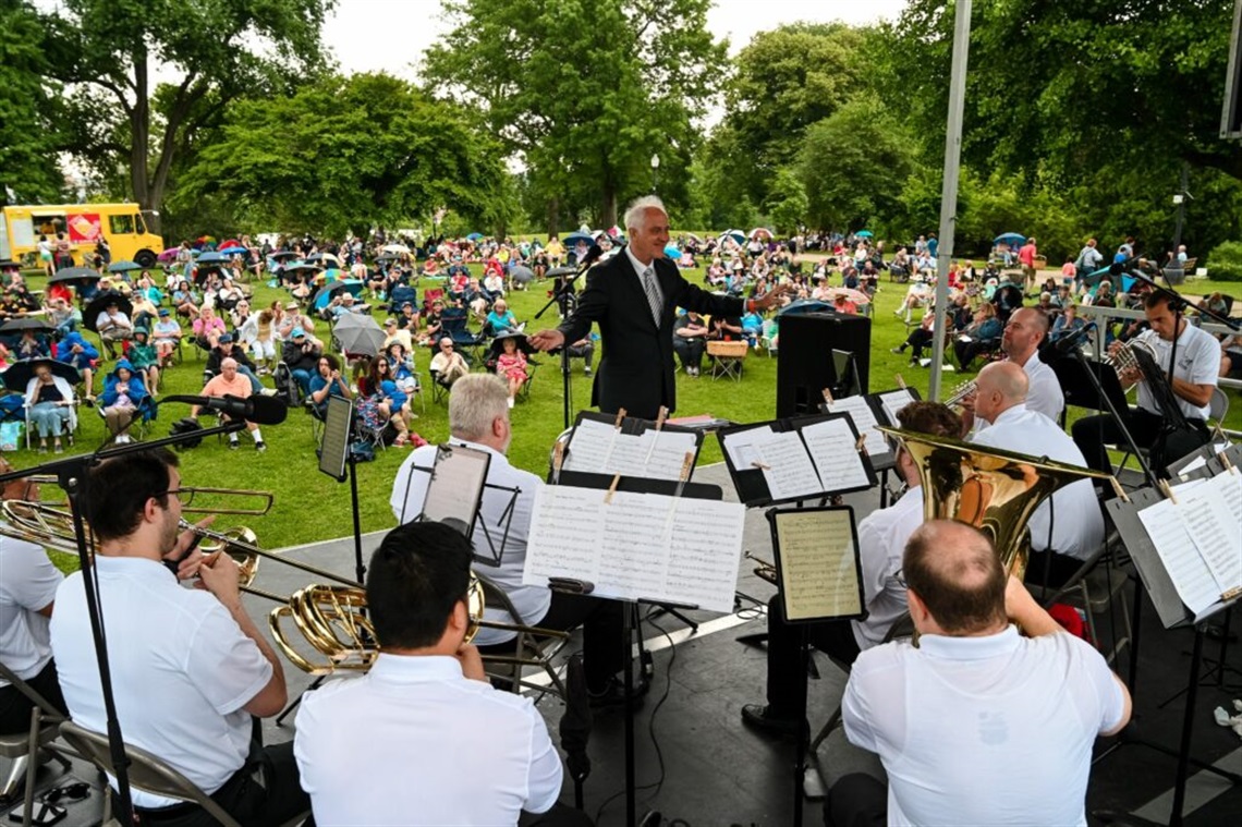 River City Brass outdoors